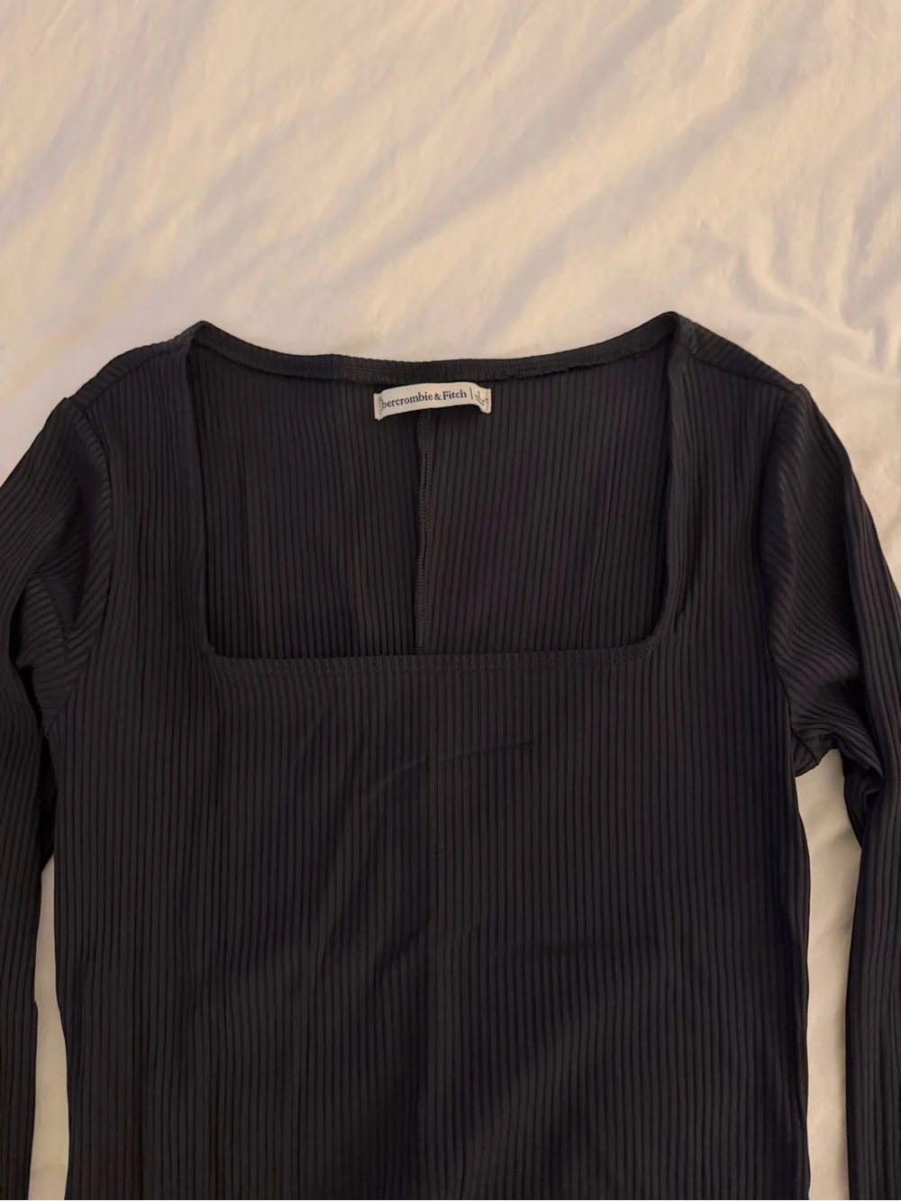 Abercrombie Black Ribbed Long Sleeve Dress